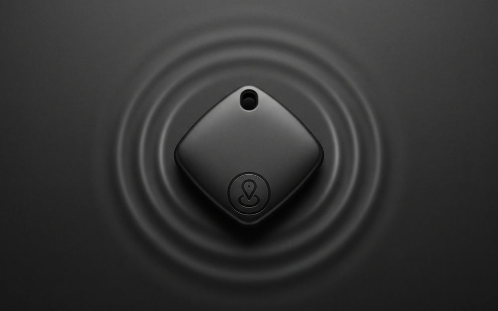 Pressing the button on the tag
