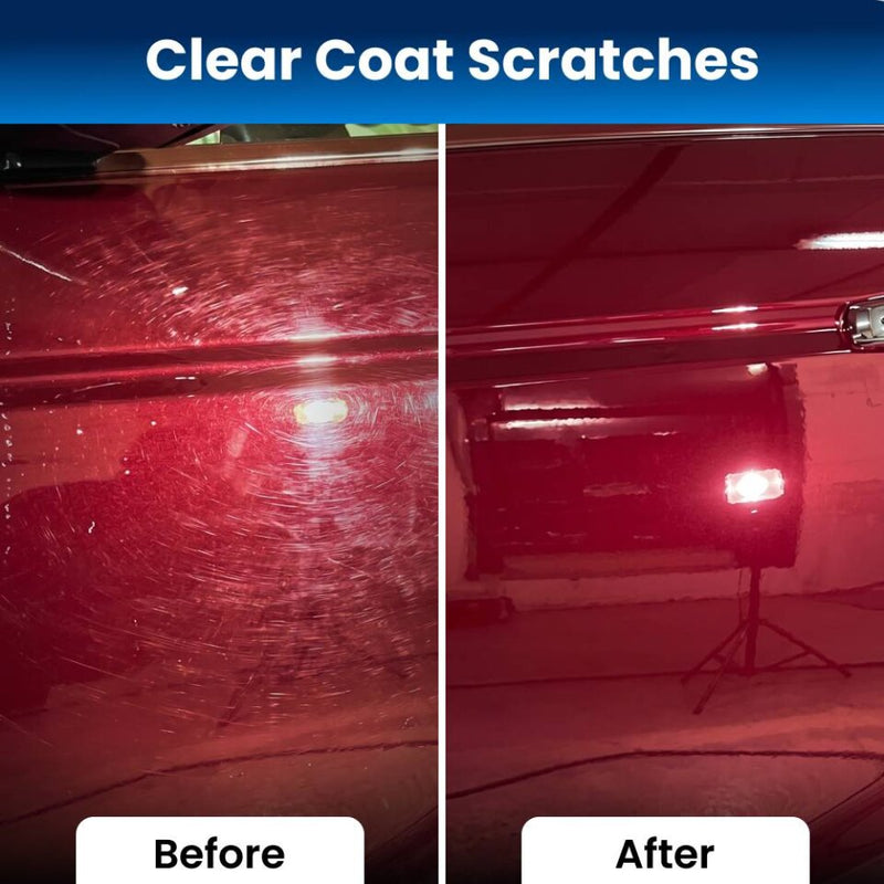 NanoPolix on clear-coat scratches — before and after