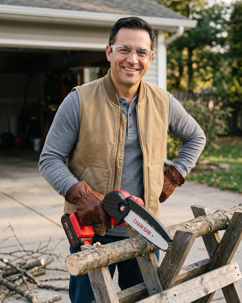 AI-generated image: Luis (AI persona) · firewood